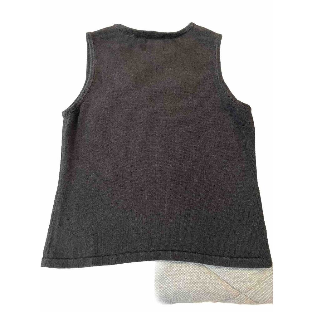 Storybook Knits Women's‎ Plus Black Floral Tank Sweater Size 1X - Picture 4 of 4